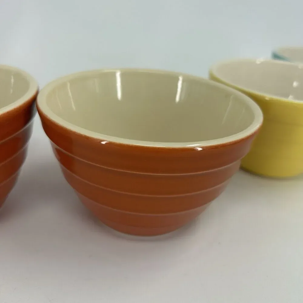 Vintage Crate & Barrel Parker Ribbed Beehive Bowl Set of 6 Retired Fast Shipping
